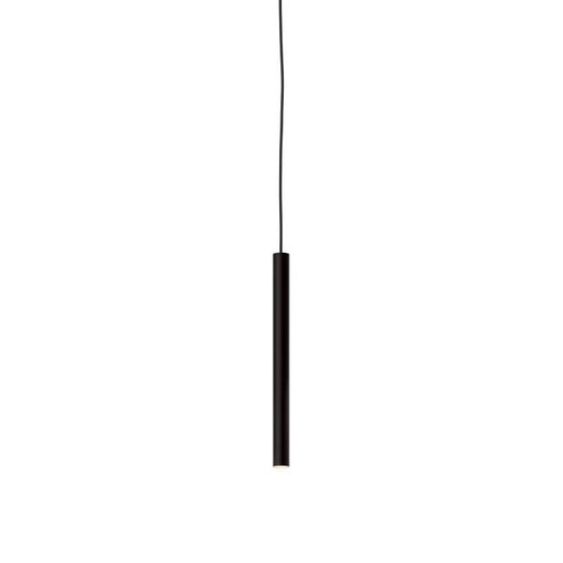 Dals PDC18-CC Nova 1-lt 18" LED Cylindrical Hanging Pendant with Flat Canopy, 3CCT Selectable - Black