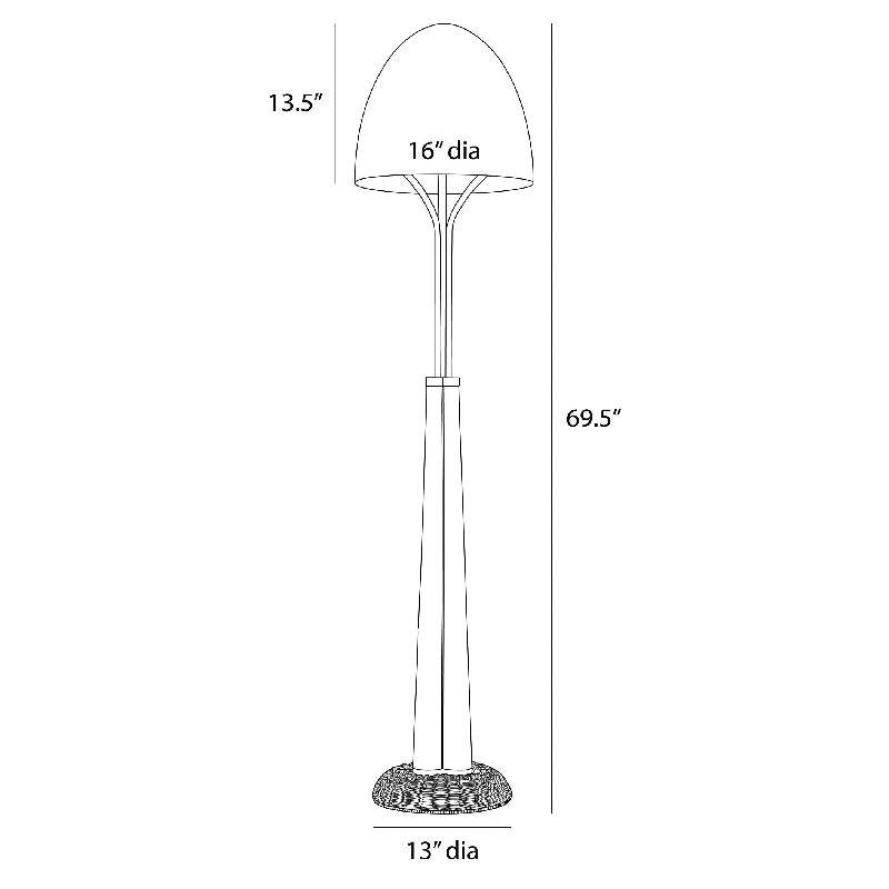 Arteriors PFC21 Italia 1-lt 70" Tall Floor Lamp