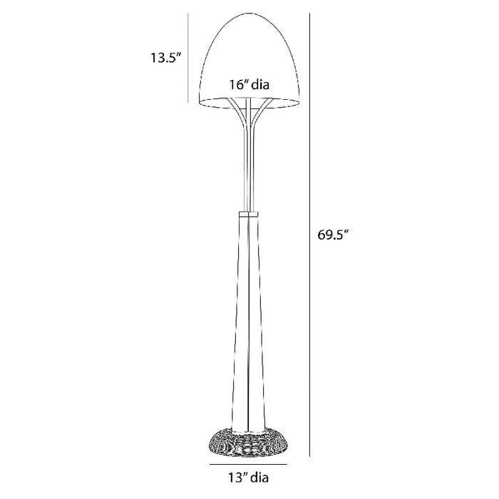 Arteriors PFC21 Italia 1-lt 70" Tall Floor Lamp