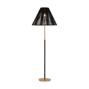 Troy PFL3464 Sonoma 1-lt 64" Tall Floor Lamp - Patina Gold Leaf/Espresso Abaca