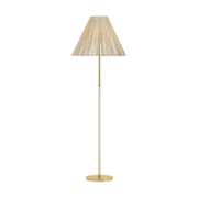 Troy PFL3464 Sonoma 1-lt 64" Tall Floor Lamp - Vintage Gold Leaf/Bleached Abaca