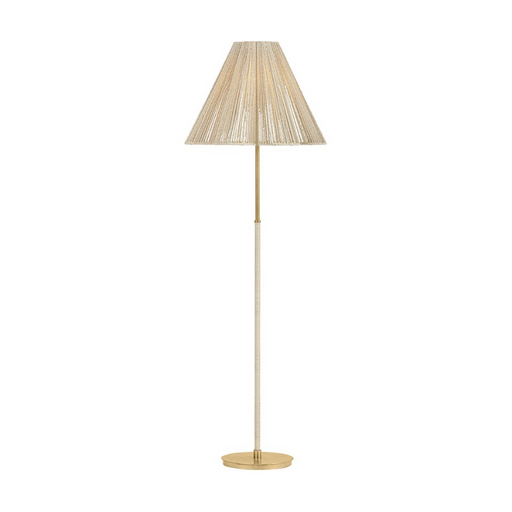 Troy PFL3464 Sonoma 1-lt 64" Tall Floor Lamp - Vintage Gold Leaf/Bleached Abaca