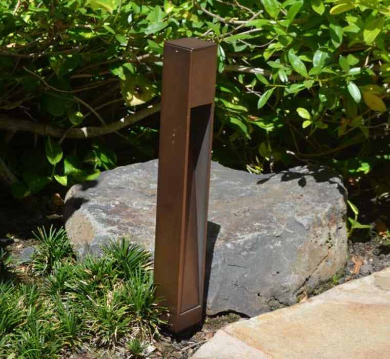Focus Industries PL23DM 18"Tall 4W LED Square Aluminum Bollard, Deck Mount