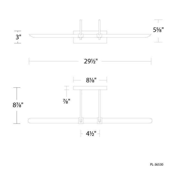 Modern Form PL-36530 Ansel 1-lt 30" LED Picture Light