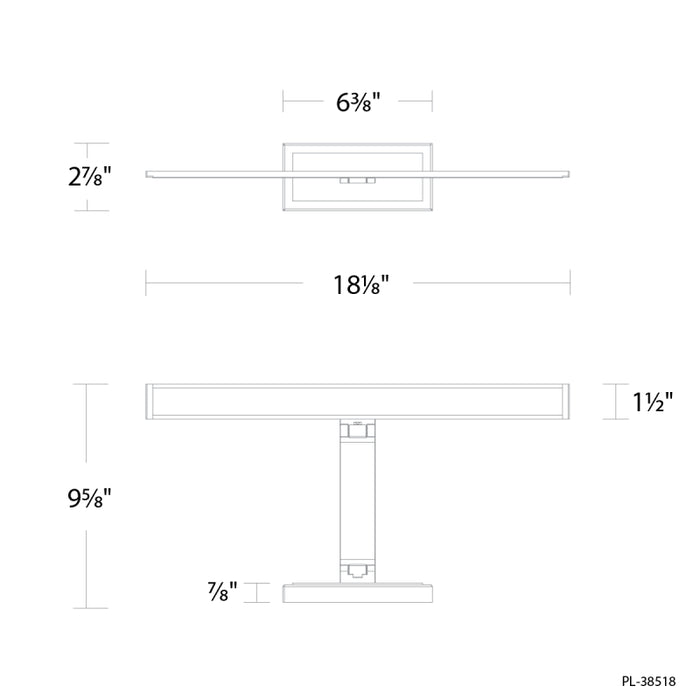 Modern Forms PL-38518 Diver 1-lt 18" LED Picture Light