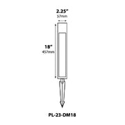 Focus Industries PL23DM 18"Tall 4W LED Square Aluminum Bollard, Deck Mount