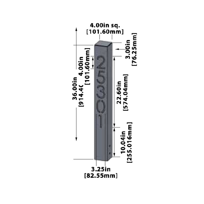 Focus Industries PL26LGAB 36" Tall LED Bollard