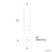 Modern Form PM-W73520 frame 1-lt 20" Tall LED Outdoor Post Light