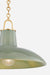 Hudson Valley 1918 Pottersville 1-lt 18" Pendant - Aged Brass W/ Ceramic Moss Crackle