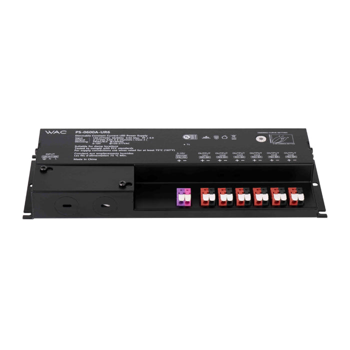 WAC PS-0600A-UR6 6 Channel 75.6W Remote Power Supply, 2-21VDC