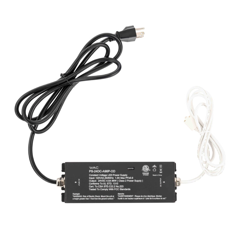 WAC PS-24DC-A96P-OD 96W 120-277VAC 24VDC Outdoor Portable Power Supply