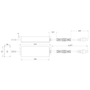 WAC PS-24DC-A96P-WE InvisiLED Outdoor Portable Power Supply, 120VAC/24VDC