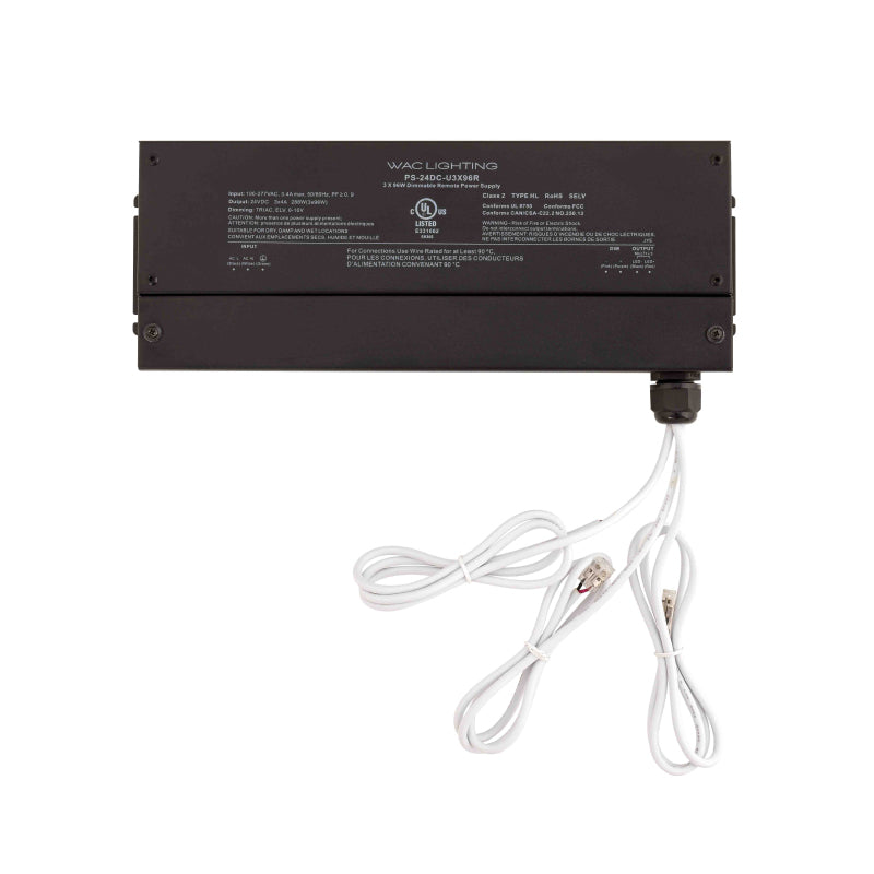 WAC PS-24DC-U3X96R-BT 3 X 96W, 120-277VAC/24VDC Remote Power Supply - Gemini