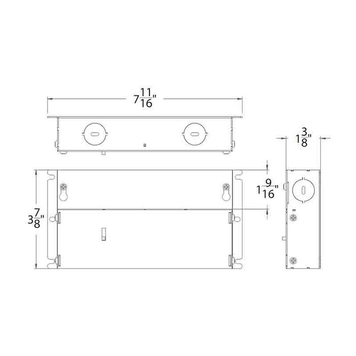 WAC PS-24DC-U60R-WD InvisiLED 60W 120-277VAC/24VDC Dim-To-Warm Remote Power Supply