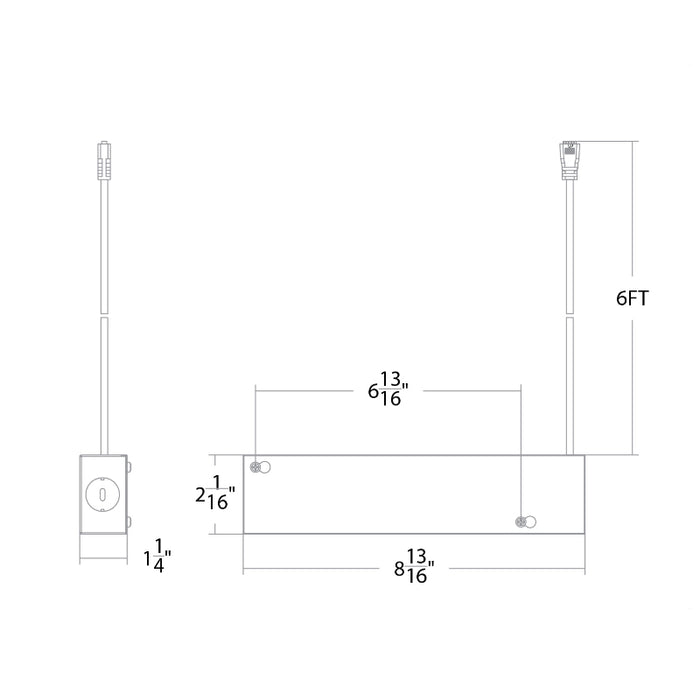 WAC PS-24DC-U60R-T 60W 120-277VAC/24VDC InvisiLED Lite/Pro/Pro2/Pro3 Remote Power Supply