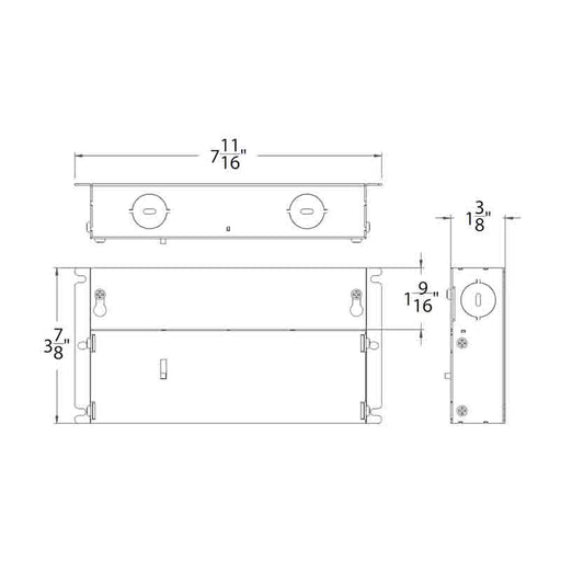 WAC PS-24DC-U96R-WD InvisiLED 96W 120-277VAC/24VDC Dim-To-Warm Remote Power Supply