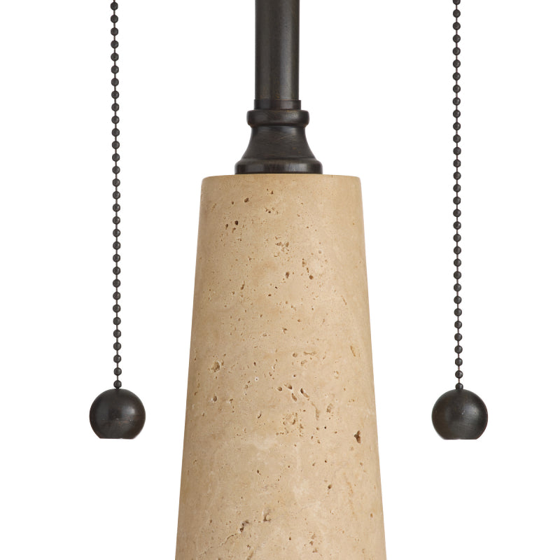 Arteriors Sidney 2-lt 34" Tall Table Lamp - Travertine