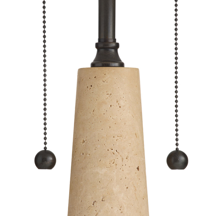 Arteriors Sidney 2-lt 34" Tall Table Lamp - Travertine