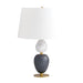 Arteriors PTC66 Aubrey 1-lt 27" Tall Table Lamp - Gray Flower Marble/Black Marble