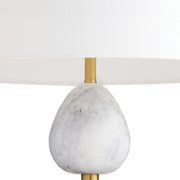 Arteriors PTC66 Aubrey 1-lt 27" Tall Table Lamp - Gray Flower Marble/Black Marble