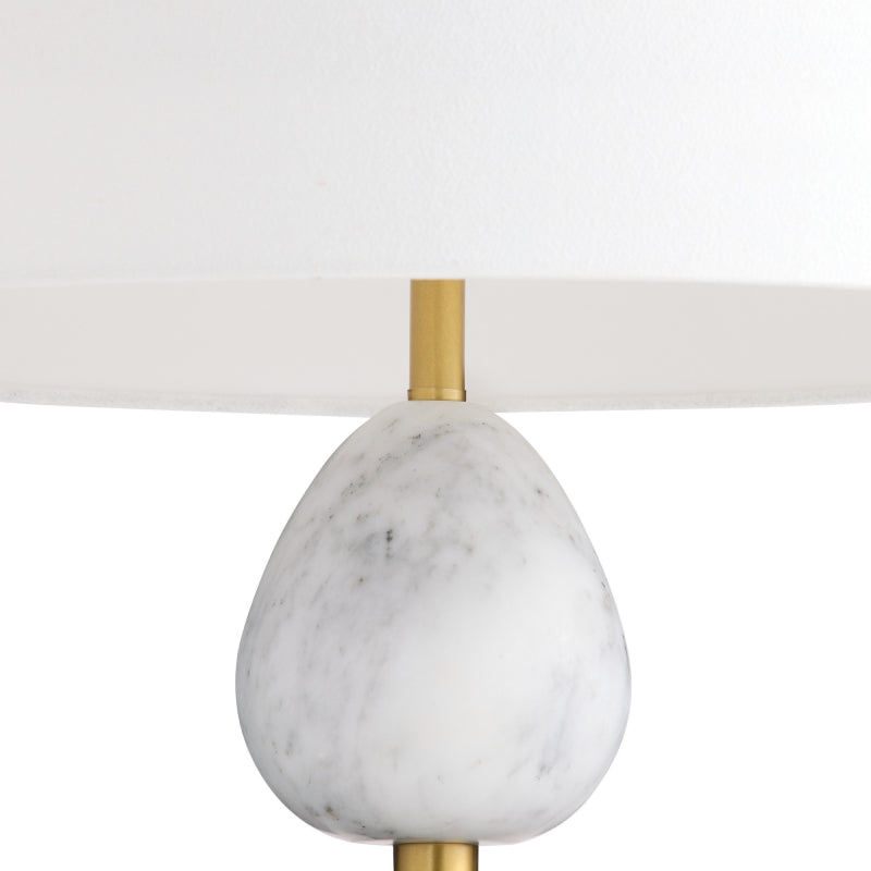 Arteriors PTC66 Aubrey 1-lt 27" Tall Table Lamp - Gray Flower Marble/Black Marble
