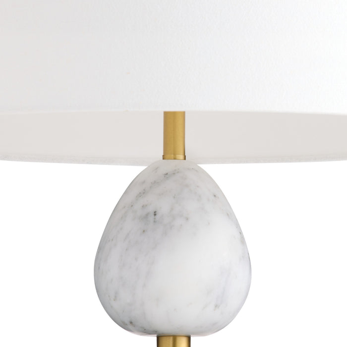 Arteriors PTC66 Aubrey 1-lt 27" Tall Table Lamp - Gray Flower Marble/Black Marble