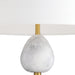 Arteriors PTC66 Aubrey 1-lt 27" Tall Table Lamp - Gray Flower Marble/Black Marble
