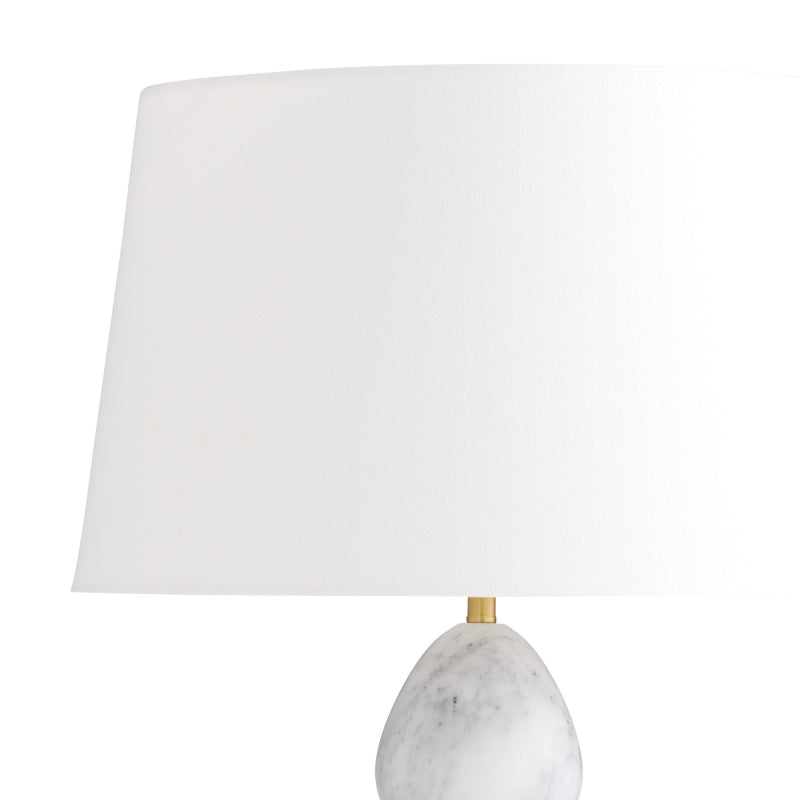 Arteriors PTC66 Aubrey 1-lt 27" Tall Table Lamp - Gray Flower Marble/Black Marble