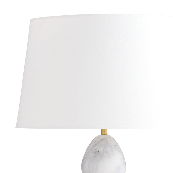 Arteriors PTC66 Aubrey 1-lt 27" Tall Table Lamp - Gray Flower Marble/Black Marble