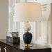 Arteriors PTC66 Aubrey 1-lt 27" Tall Table Lamp - Gray Flower Marble/Black Marble