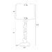 Arteriors PTC67 Kashmir 1-lt 34" Tall Table Lamp