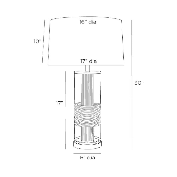 Arteriors PTI22 Gianna 1-lt 30" Tall Table Lamp