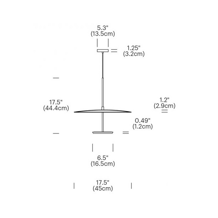 Pablo Designs Sky Dome 18" LED Pendant with Aluminum Shade