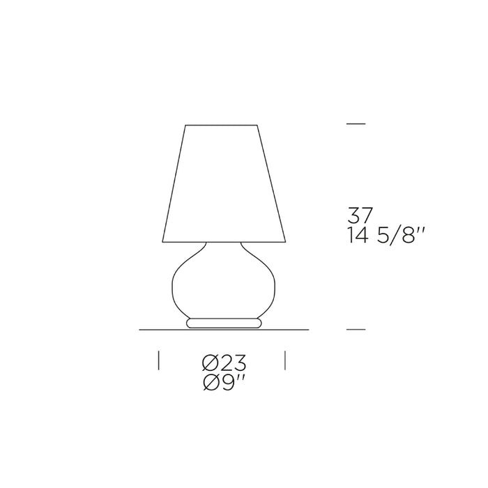 Leucos Paralume 2-lt 15" Tall Table Lamp