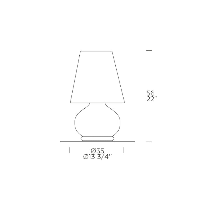 Leucos Paralume 2-lt 22" Tall Table Lamp