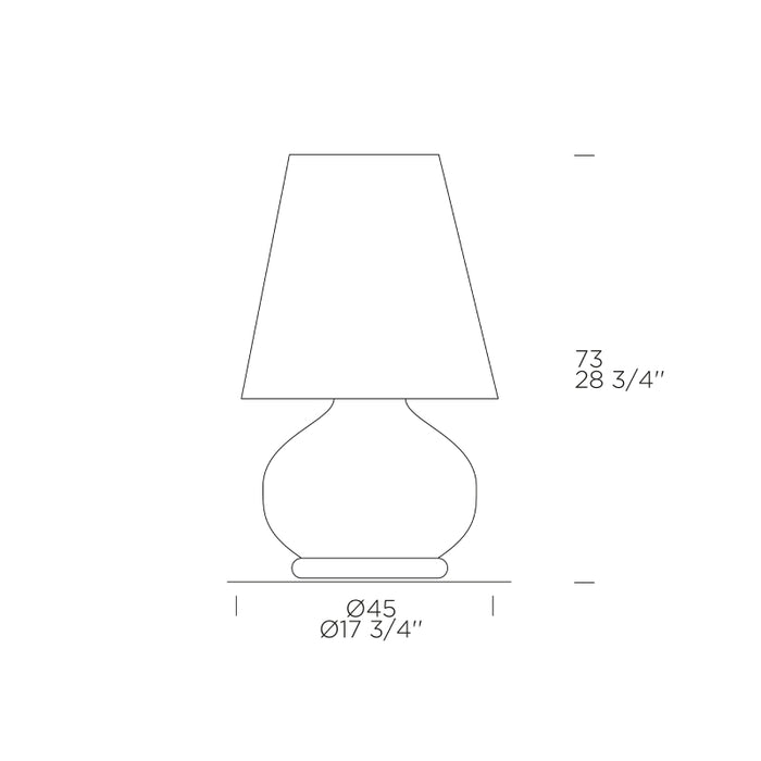 Leucos Paralume 2-lt 29" Tall Table Lamp