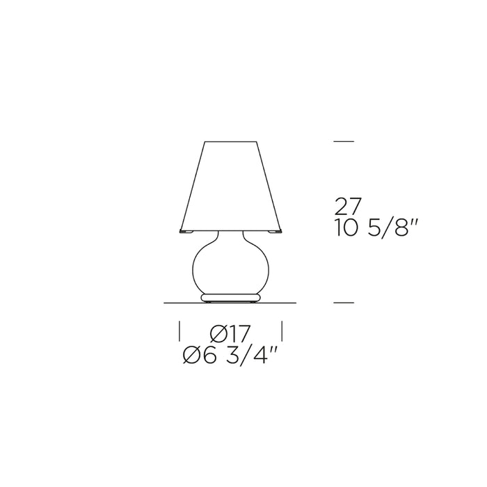 Leucos Paralume 2-lt 11" Tall Mini Table Lamp