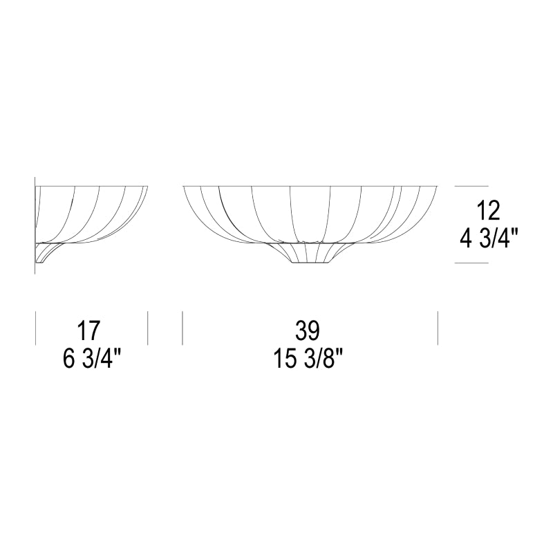 Leucos Pascale P40 2-lt 16" Wall Light