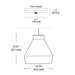 PrentaLux 235 Series 3DP 10W LED Pendant with Disk Canopy
