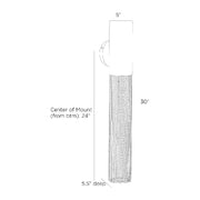 Arteriors Punch 1-lt 30" Tall Outdoor Wall Sconce 