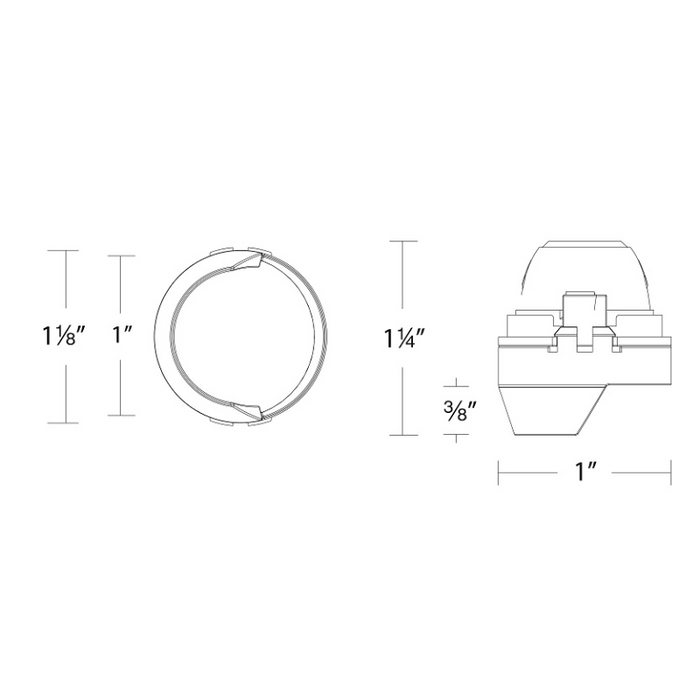 WAC R1ARWL Aether Atomic 1" Round LED Wall Wash Trimless