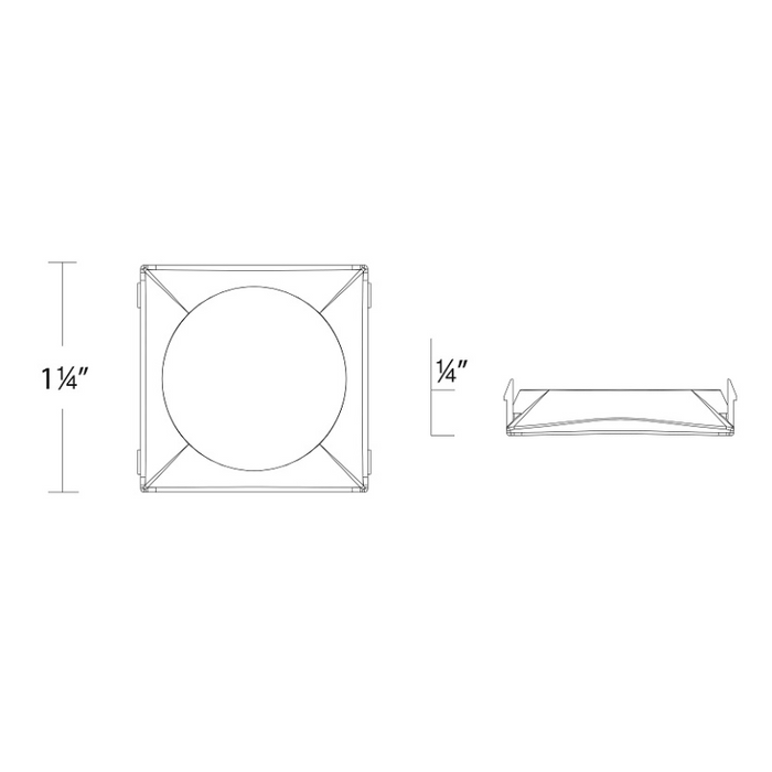 WAC R1ASAL Aether Atomic 1" Square LED Adjustable Trimless