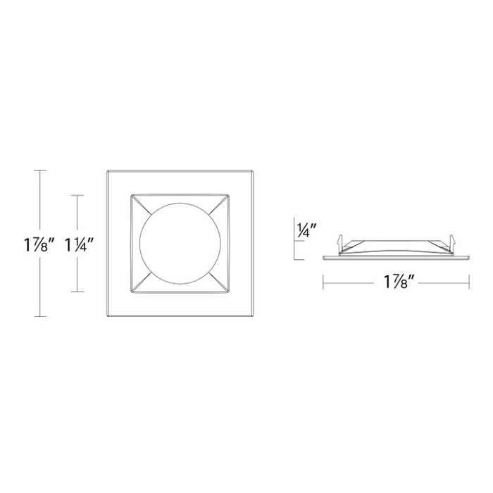 WAC R1ASAT Aether Atomic 1" Square LED Adjustable Trim