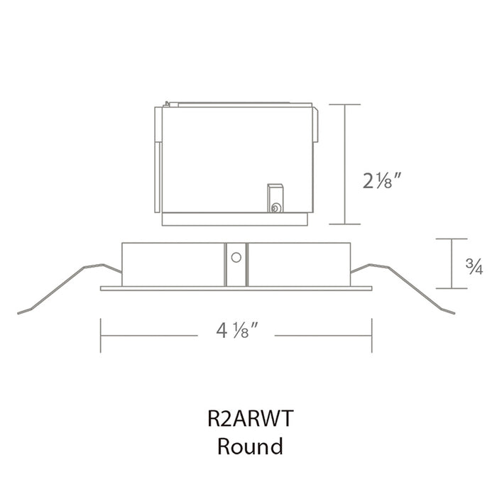 WAC R2ARWT Aether 2" Round LED Wall Wash Trim