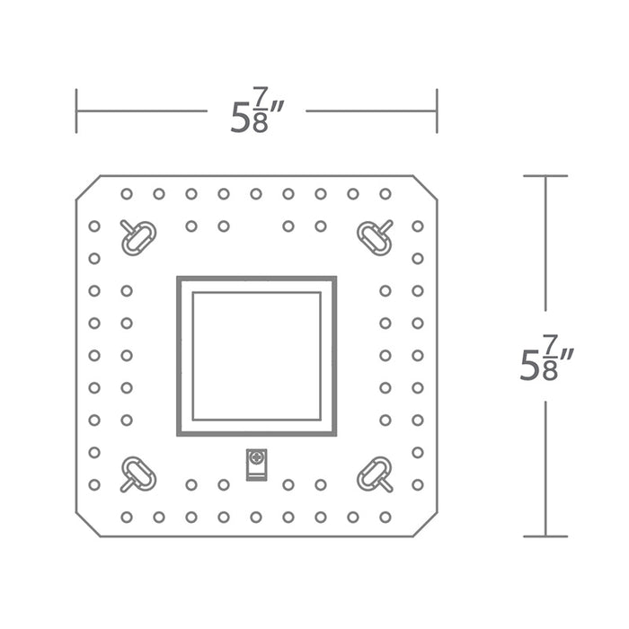 WAC R2ASAL Aether 2" Square LED Adjustable Trimless, Wet Location