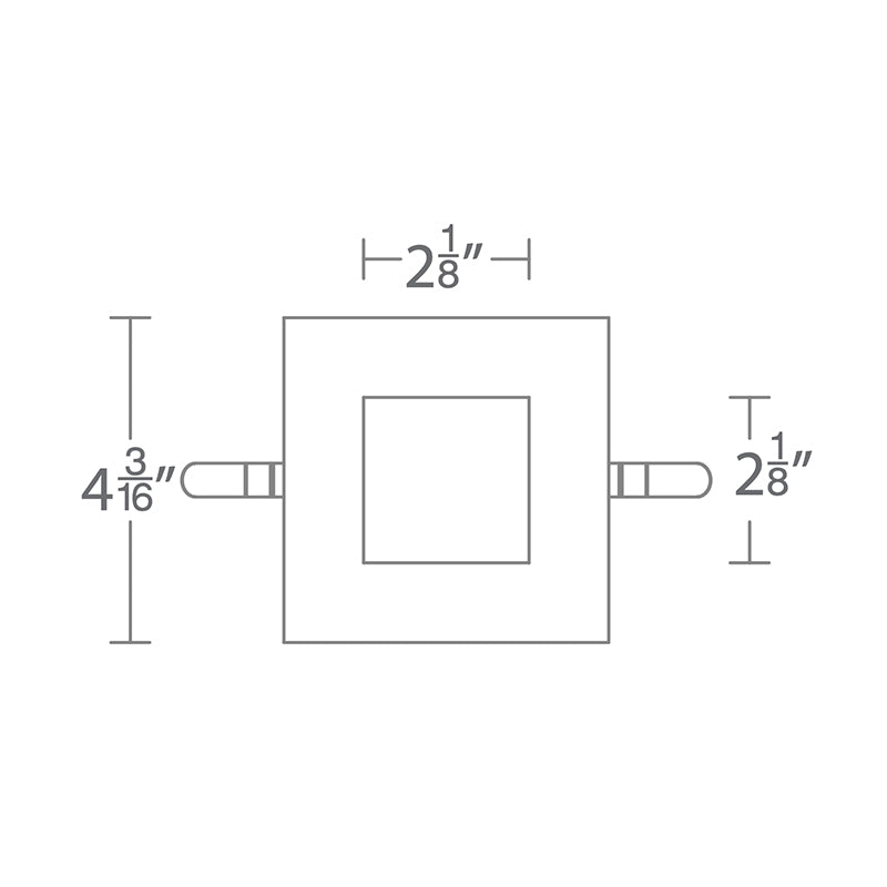 WAC R2ASAT Aether 2" Square LED Adjustable Trim