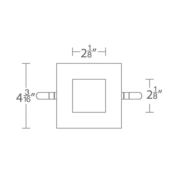 WAC R2ASAT Aether 2" Square LED Adjustable Trim