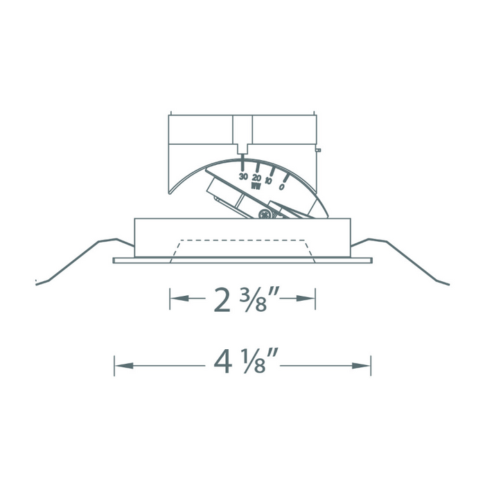 WAC R2ASAT Aether 2" Square LED Adjustable Trim, Wet Location