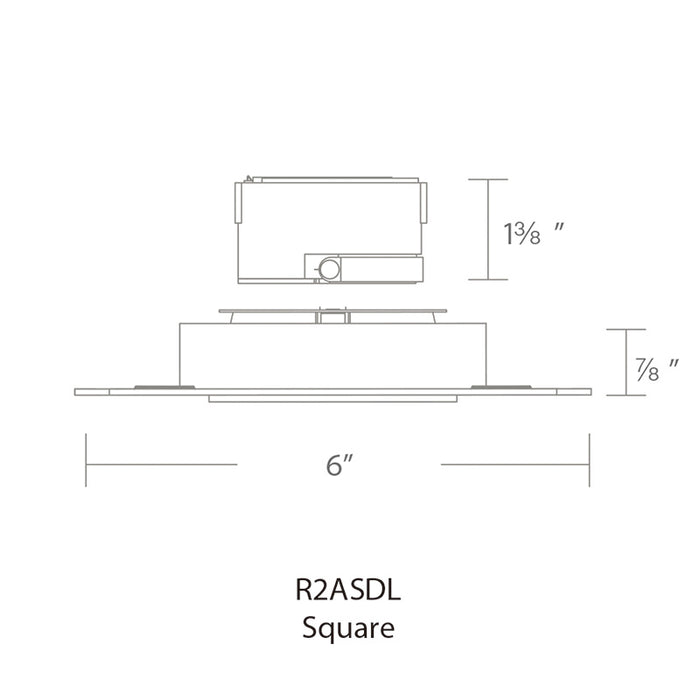 WAC R2ASDL Aether 2" Square LED Downlight Trimless