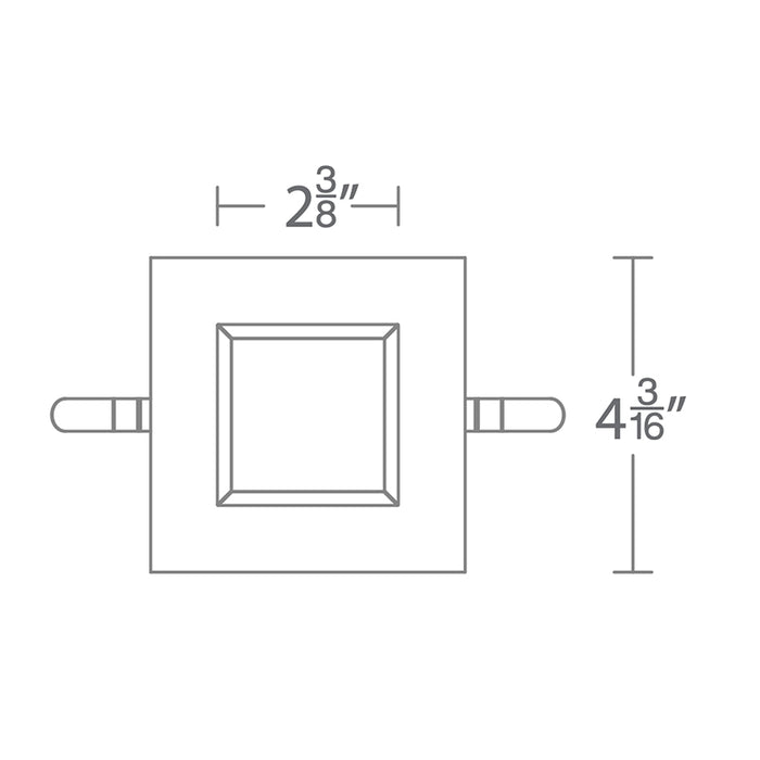 WAC R2ASDT Aether 2" Square LED Downlight Trim